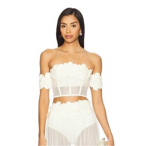 Jardin De Lu Off Shoulder Bikini Top Small